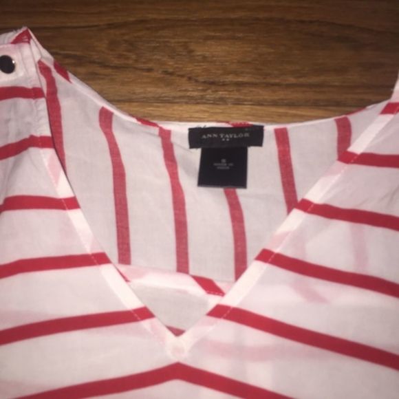 ANN TAYLOR Horizontal Striped Blouse - Picture 4 of 4